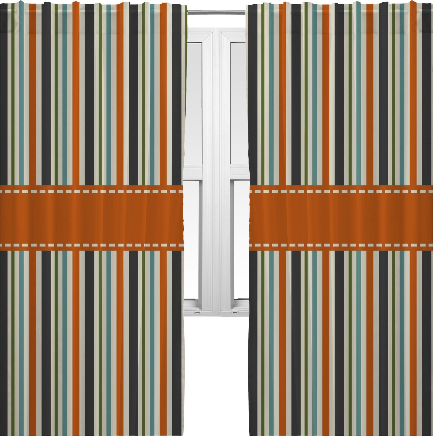 How To Make Curtains Out Of Sheets Orange and Blue Striped Fish
