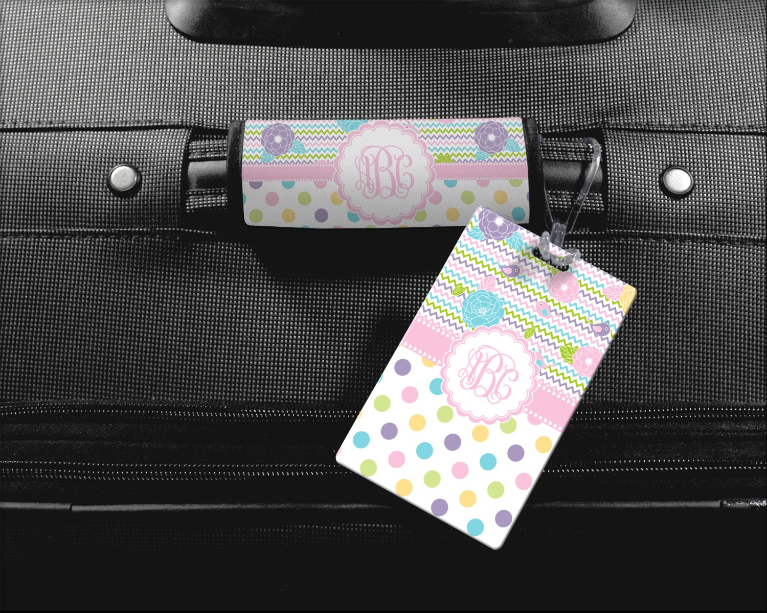 Girly Girl Round Luggage Tag (Personalized) - YouCustomizeIt